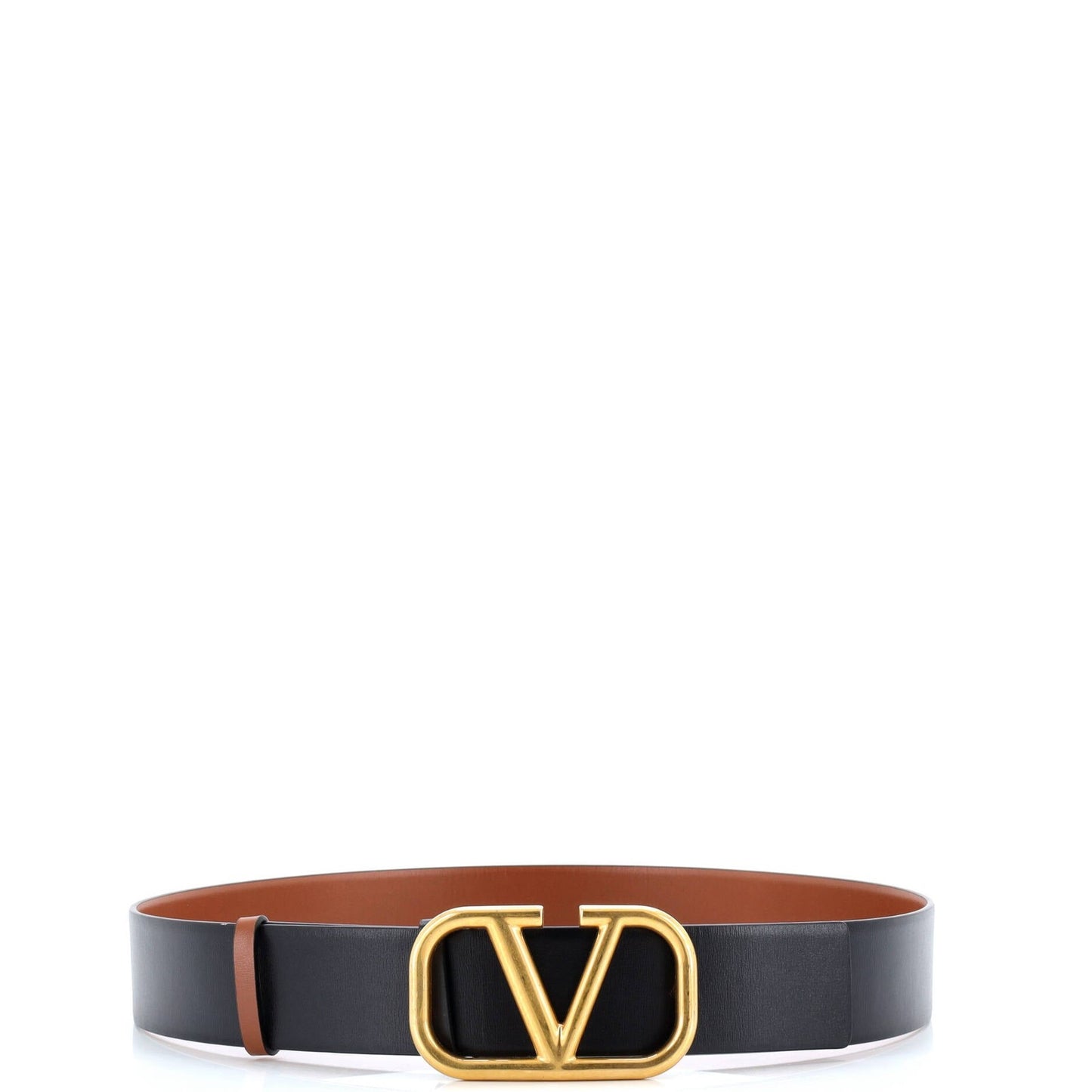 Valentino Garavani Vlogo Reversible Belt Leather Wide