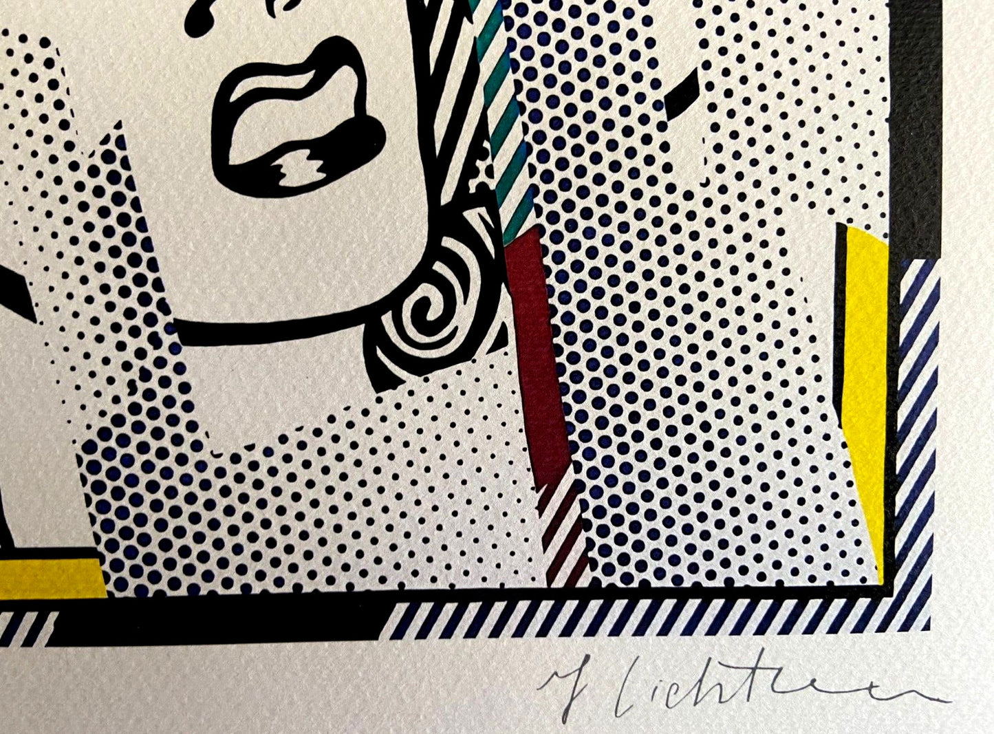 Roy Lichtenstein 'Wonder Woman' Lithograph Signed Numbered Coa