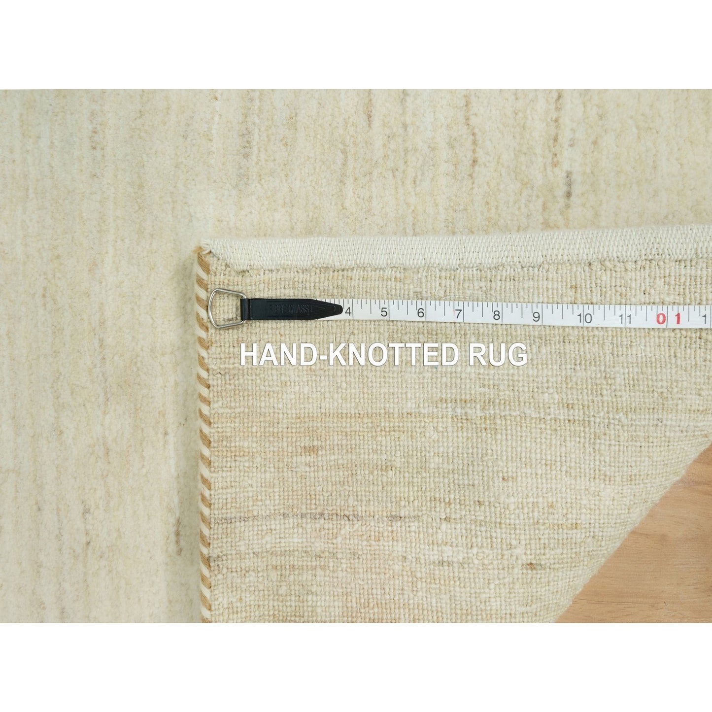 Rug 2'x3' White Denser Weave Wool Soft Touch Hand Knotted Runner Oriental