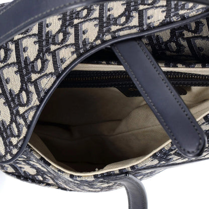 Christian Dior Saddle Handbag Oblique Canvas Medium