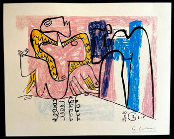 Le Corbusier Lithograph Coa Certified Signed Op 1976