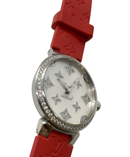 Louis Vuitton Tambour Slim Diamond Bezel Qa109