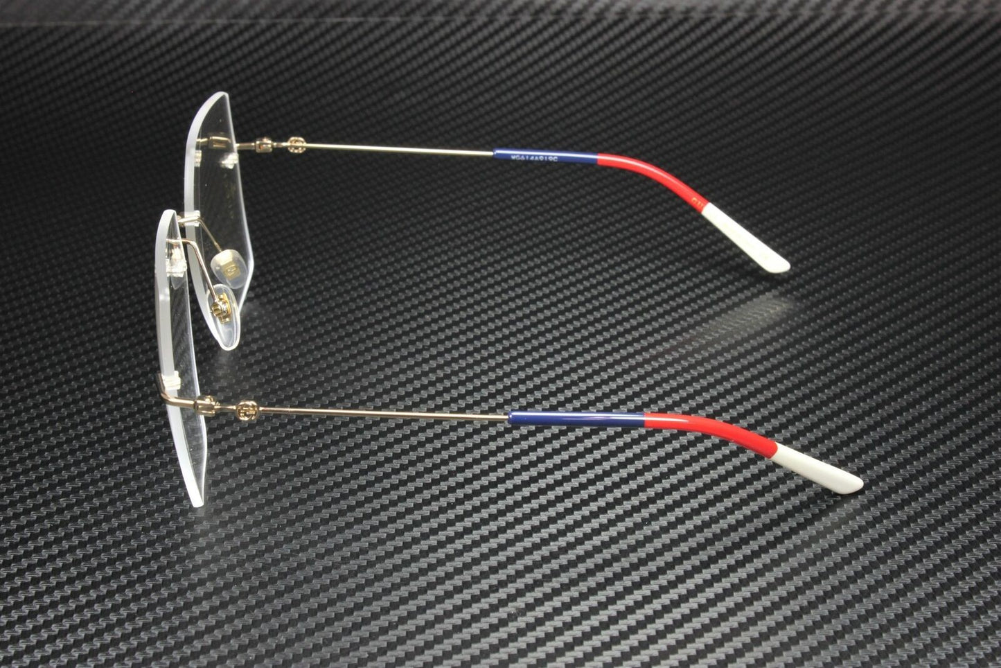 GUCCI GG0683O 003 Rectangular Squared Gold Blue 55 mm Women's Eyeglasses