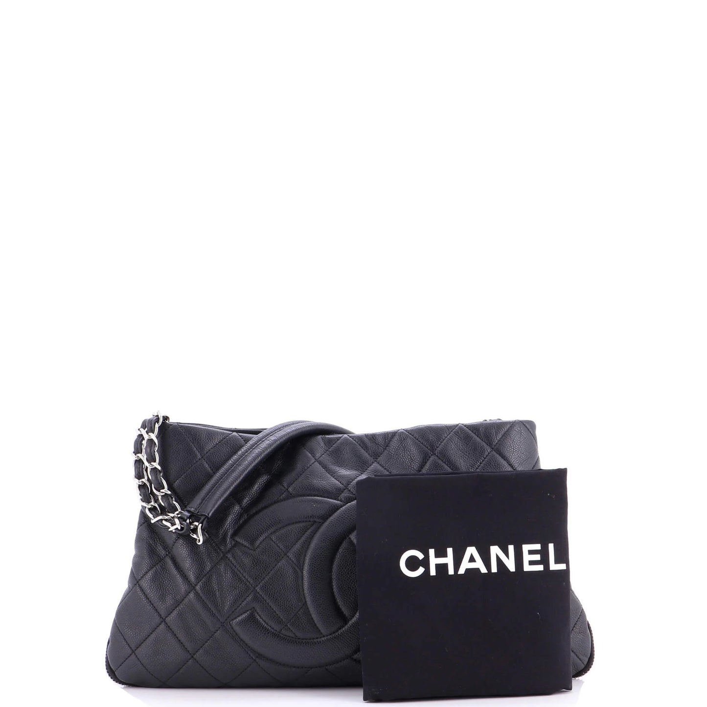 Chanel Timeless Cc Expandable Tote Quilted Caviar Medium