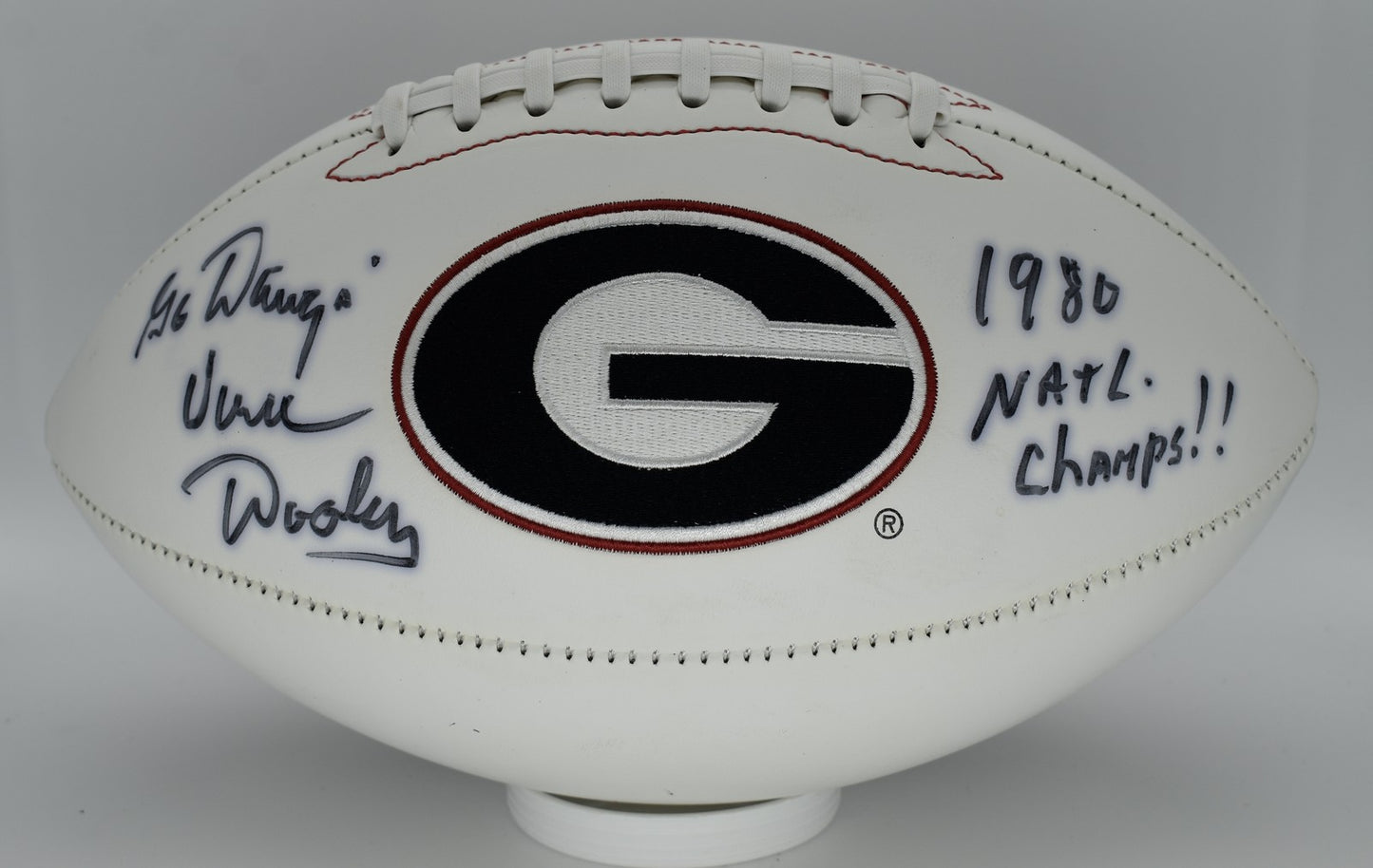 Vince Dooley Signed/ Autographed Georgia Bulldogs Logo Football JSA 212305