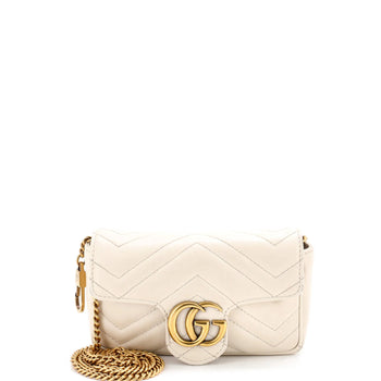 Gucci Gg Marmont Flap Bag Matelasse Leather Super Mini