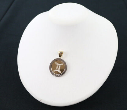 Bvlgari Pendant Pisces Tondo Zodiac 18K 750 Yellow Gold/Stainless Steel