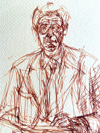 Alberto Giacometti Lithograph 'Self-Portrait' 1961 Coa Numbered