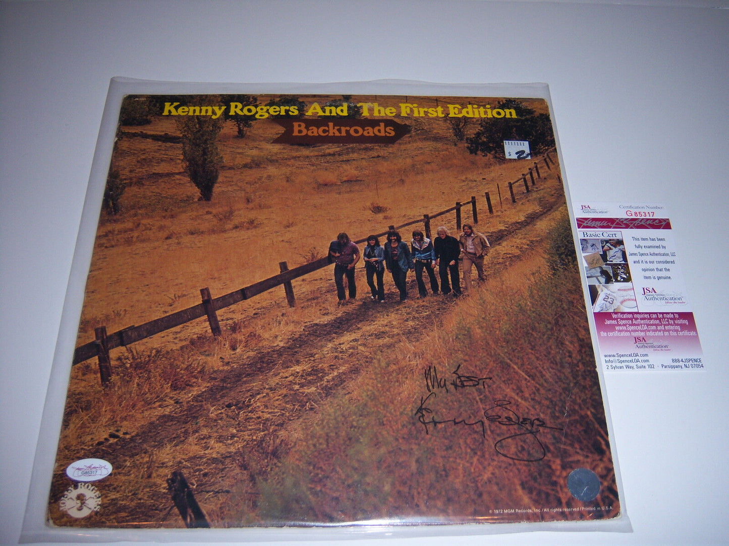 Kenny Rogers Backroads Deceased Jsa/Coa Signed Lp