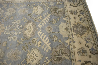 Oriental Muted Handmade Large Decor Floral Carpet Oushak Rug 8'2x9'10 Chobi