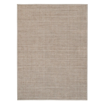 10'X14' Sand Brown Modern Plain Decor Box Design Loomed Knotted Wool Rug