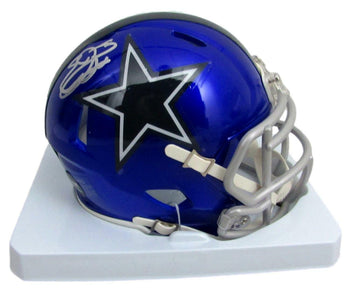 Emmitt Smith  Autographed Mini Helmet Flash Hof