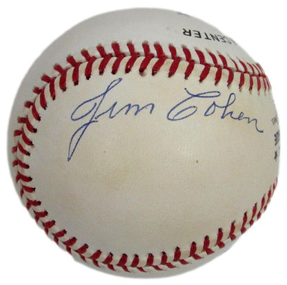 Jim Fireball Cohen Signed Oal Baseball Negro League Indianapolis Clowns Psa/Dna