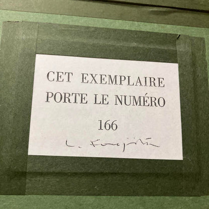 Lonard Tsuguharu Foujita Lithograph "La Msangre / The Novelist" 1963 Framed