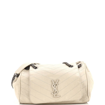 Saint Laurent Nolita Satchel Matelasse Chevron Leather Medium