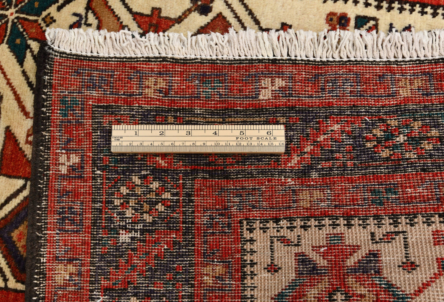 Vintage Hand-Knotted Tribal Runner Rug Wool