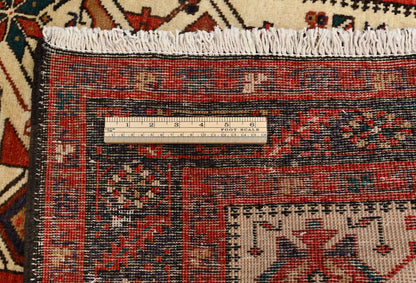 Vintage Hand-Knotted Tribal Runner Rug Wool