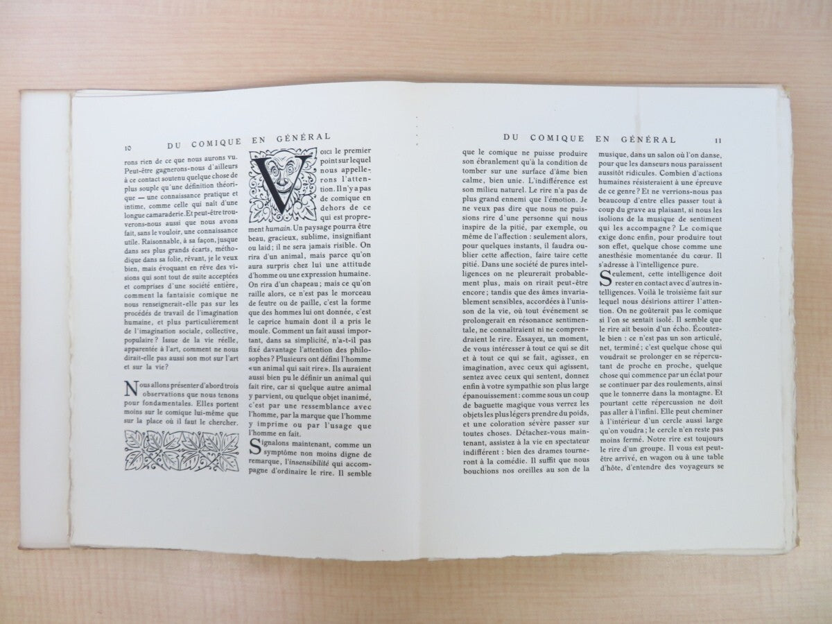 Limited Edition 200 - Henri Bergson LE RIRE: Louis Jou Woodblock Prints - 1947