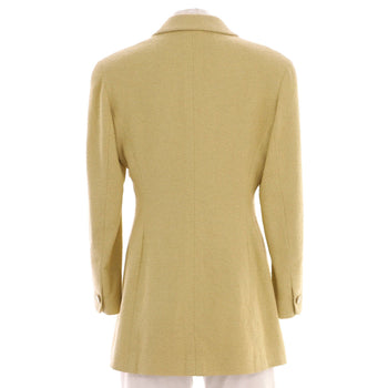 Chanel Women'S Vintage Two Pocket Long Jacket Tweed