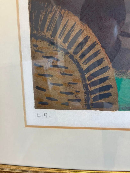 Jean-Pierre Cassigneul Le Silence Original Lithograph Signed E.A Framed 1981