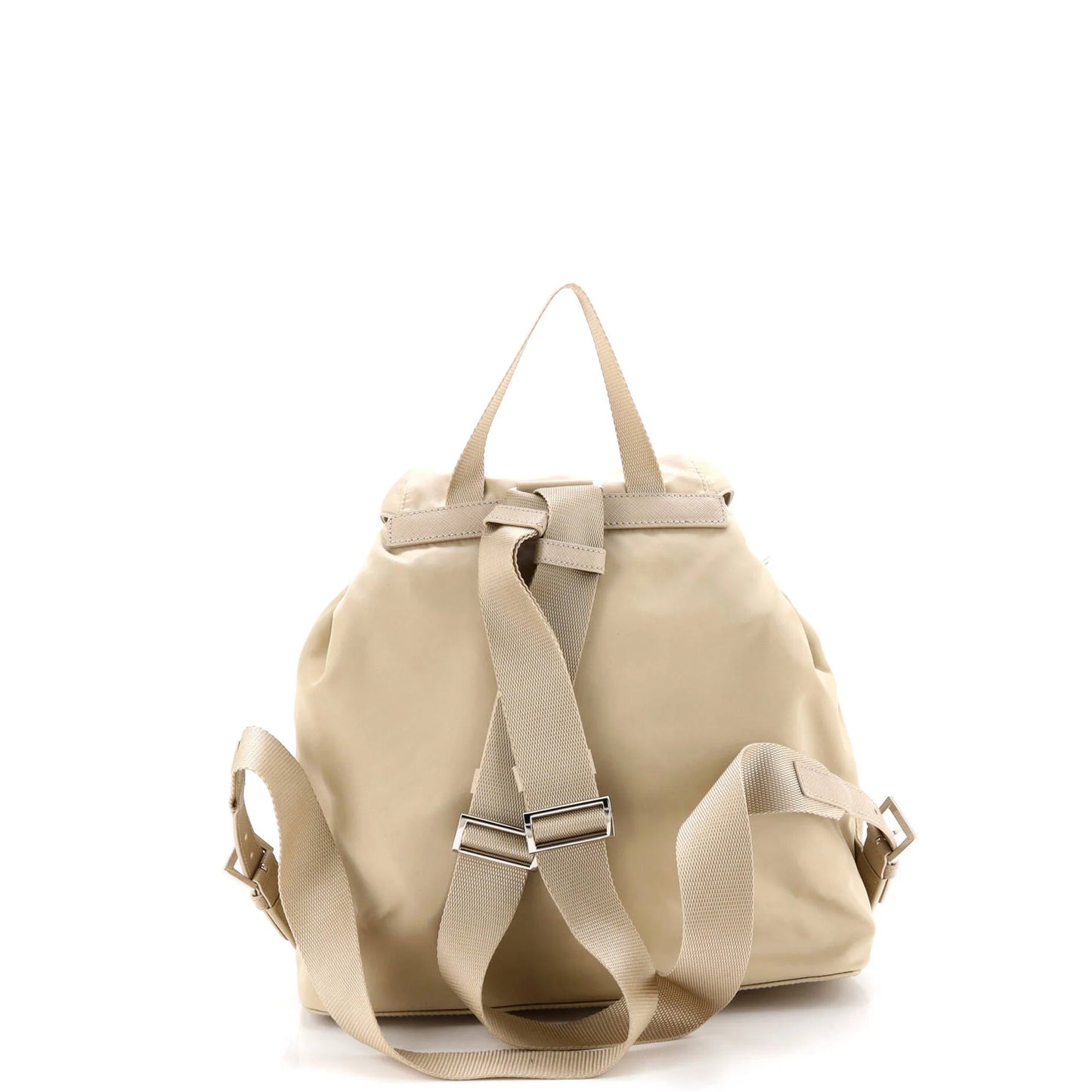 Prada Double Front Pocket Backpack Re-Nylon With Leather Medium