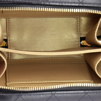 Chanel Cc Zip Around Clutch With Chain Quilted Metal And Lambskin Small