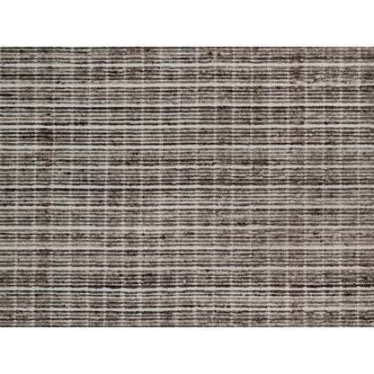 9'1"X12' Brown Modern Plain Decor Box Design Loomed Knotted Soft Wool Rug