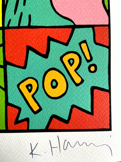 Keith Haring Lithograph From A Painting Coa Signed In Pen Numbered In Pencil!