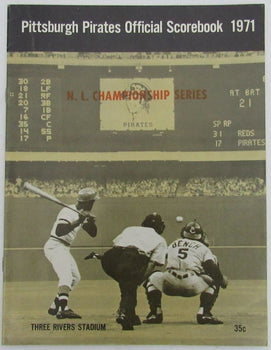 1971 Pittsburgh Pirates Official Baseball Program Scorebook 128906