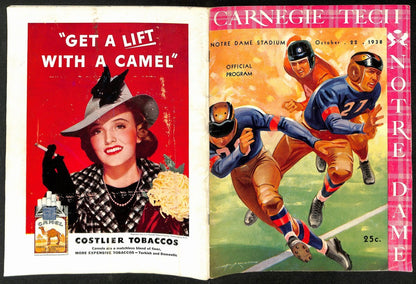 1938 Carnegie Tech Vs Notre Dame Vintage College