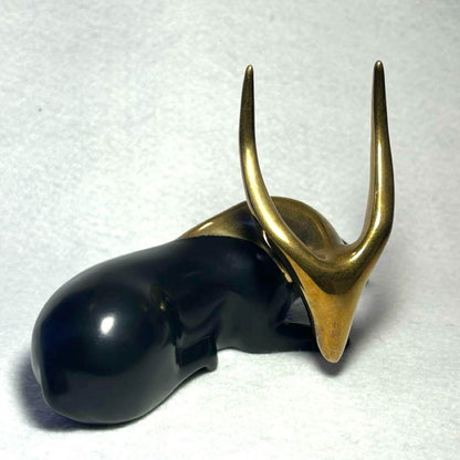 Loet Vanderveen Limited Edition Bronze Antelope Gold Signed Sculpture Ed2500