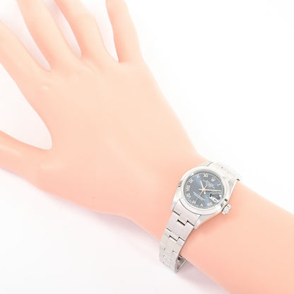 Rolex Oyster Perpetual Date 79160 Blue Case Size 26Mm Ladies Used Watch #61262