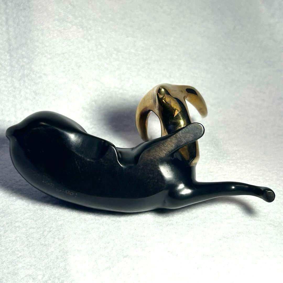 Loet Vanderveen Limited Edition Bronze Antelope Gold Signed Sculpture Ed2500