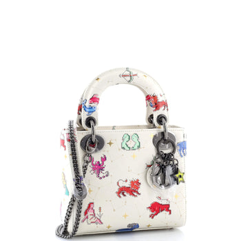 Christian Dior Lady Dior Bag Limited Edition Pixel Zodiac Printed Calfskin Mini