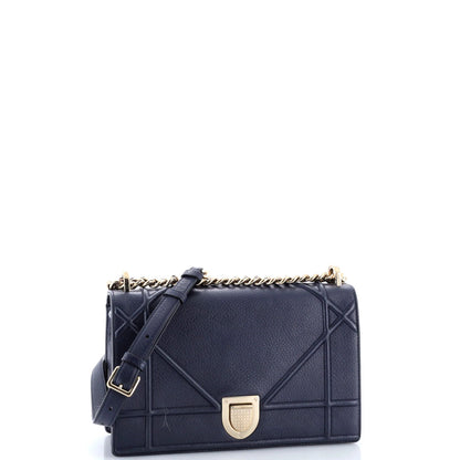 Medium Christian Dior Diorama Flap Bag Grained Calfskin