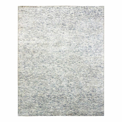 8'X10'1" Beige Hand Knotted Wool Organic Salt And Pepper Design Rug
