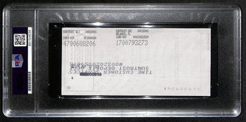 Johnny Unitas Signed 3/20/02 Check Psa/Dna Gem Mt