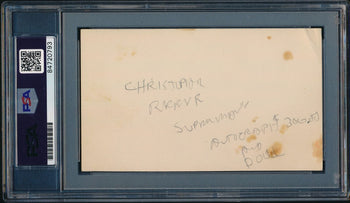 Christopher Reeve Autographed 3X5 Index Card
