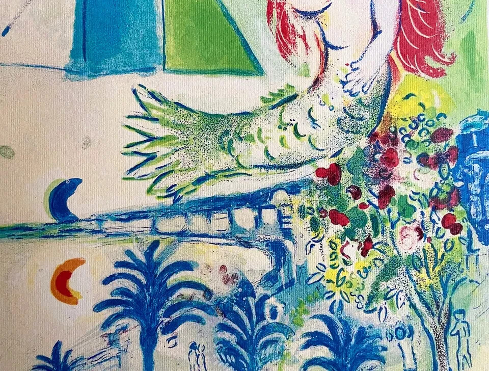 Marc Chagall Numbered Coa Lithograph Published Signed Sorlier