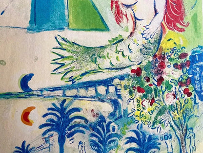 Marc Chagall Numbered Coa Lithograph Published Signed Sorlier