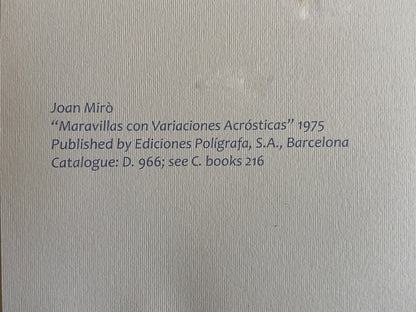 Joan Mir Lithograph 1975 - Published - Signed Op - Very Rare!