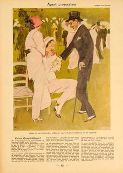 Simplicissimus 1913 By Marcello Dudovich Agent Provocateur On Linen Original