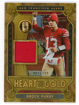 Brock Purdy 2023 Panini Gold Standard Patch Relic