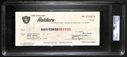 Al Davis Hof Signed/Autographed 8.5X3.5 Bank