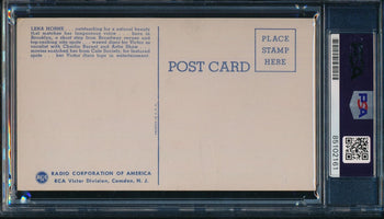 Lena Horne Signed/Auto 1940'S Rca Victor Postcard