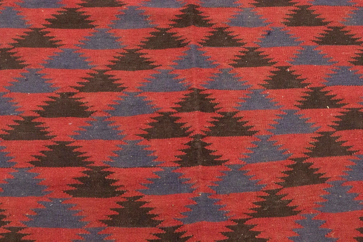 4'7X12'6 Vintage Kilim Sumak Runner Rug Tribal Flat-Weave Oriental Carpet