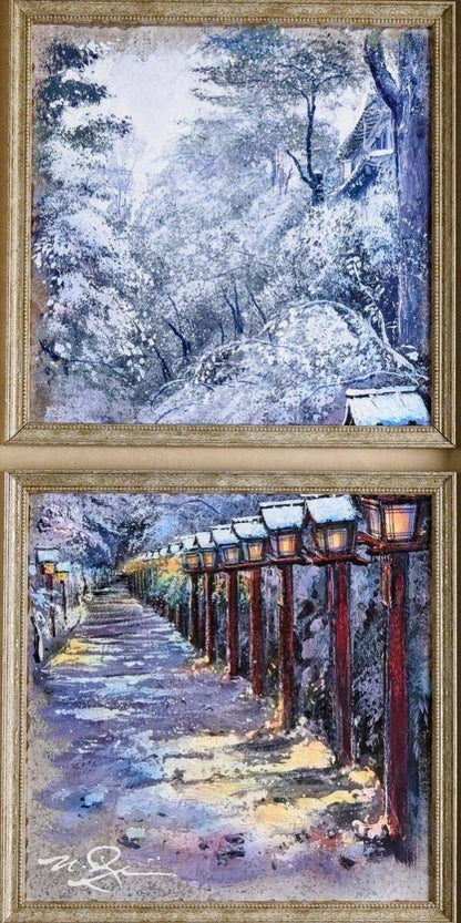 Nate Giorgio "Untitled #84" Original Painting On Stone Panel Signed Contemporary