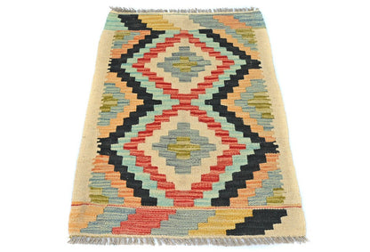 Kilim Flat Woven Oriental Rug Small 2x3 Decor Carpet Reversible For Bedroom Bathroom