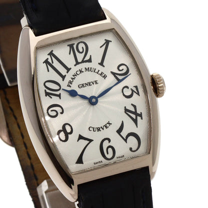 Franck Muller Tonneau Curvex Watches 7502Qz K18 White Gold/Leather Boys