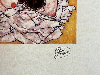 Egon Schiele Lithograph Coa Signed Op Certified Limited Numbered In Pencil